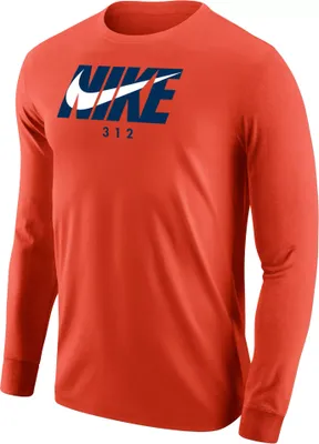 Nike Men's Chicago 312 Orange Long Sleeve T-Shirt