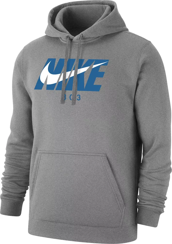 Nike Men's Detroit 313 Grey Pullover Hoodie