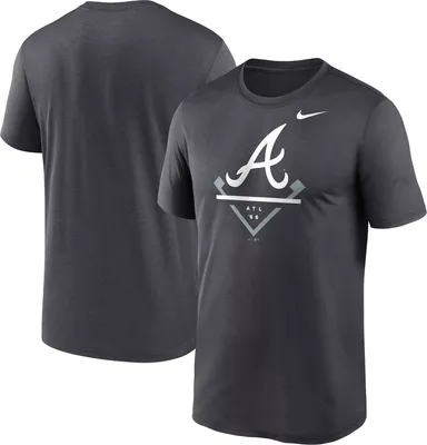 Nike Men's Atlanta Braves Gray Icon Legend Performance T-Shirt