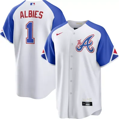 Nike Men's Atlanta Braves 2023 City Connect Ozzie Albies #1 Cool Base Jersey