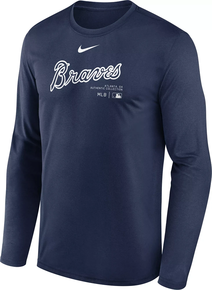 Nike Men's Atlanta Braves Navy Authentic Collection Issue Long Sleeve T-Shirt