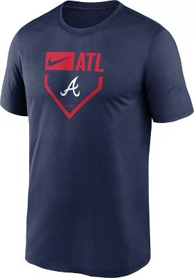 Nike Men's Atlanta Braves Navy Plate Legend T-Shirt