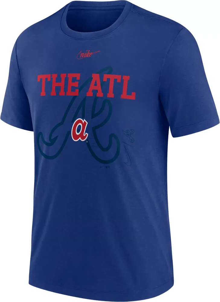 Dick's Sporting Goods Nike Men's Atlanta Braves Royal Cooperstown Rewind T- Shirt