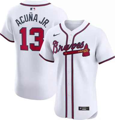 Nike Men's Atlanta Braves Ronald Acuña Jr. #13 White Home Elite Jersey