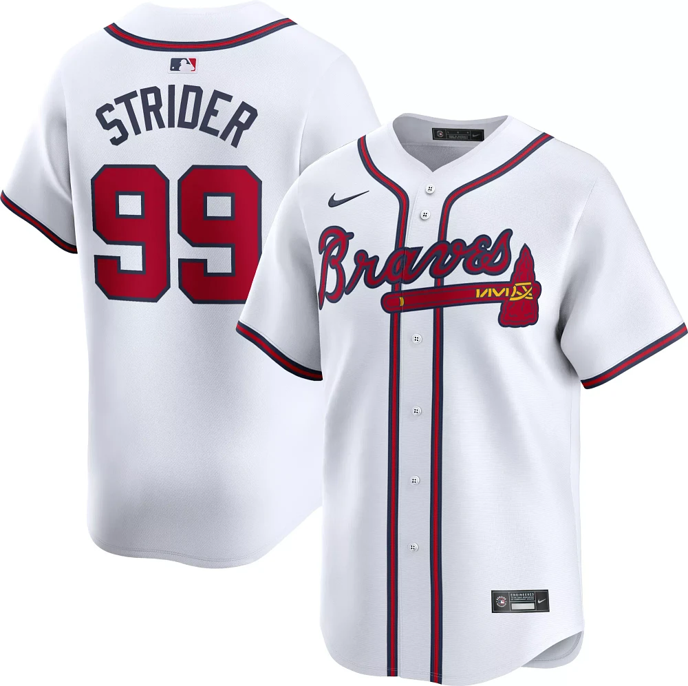 Nike Men's Atlanta Braves Spencer Strider #99 White Limited Vapor Jersey