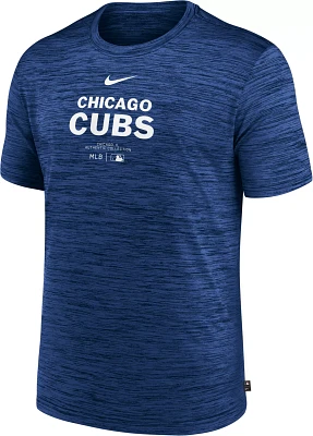 Nike Men's Chicago Cubs Blue Authentic Collection Velocity T-Shirt