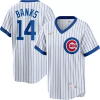 Nike Men's Chicago Cubs Cooperstown Ernie Banks #14 White Cool Base Jersey