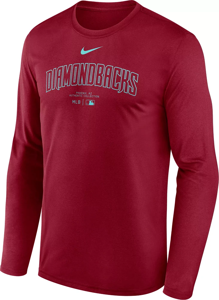 Nike Men's Arizona Diamondbacks Teal Authentic Collection Issue Long Sleeve T-Shirt