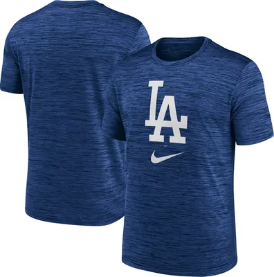 Nike Men's Los Angeles Dodgers Blue Logo Velocity T-Shirt