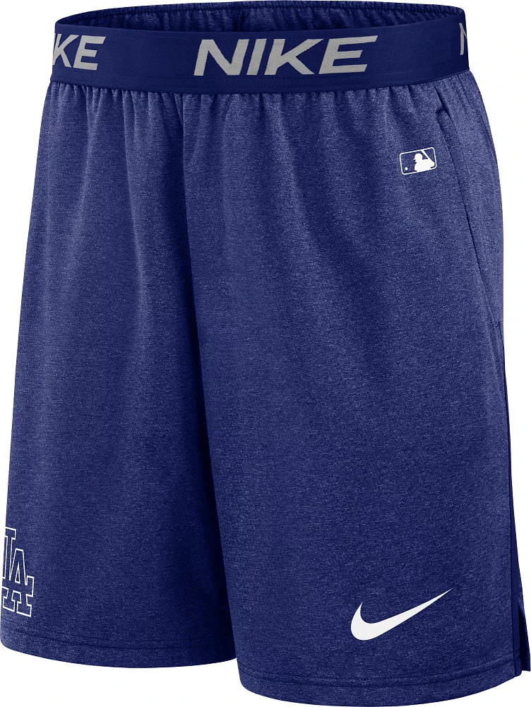 Nike Men's Los Angeles Dodgers Dodger Blue Authentic Collection Knit Shorts