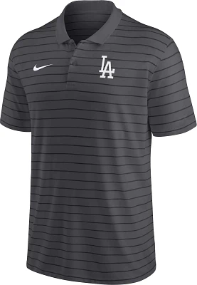 Nike Men's Los Angeles Dodgers White Authentic Collection  Stripe Polo