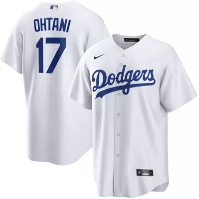 Nike Men's Los Angeles Dodgers Shohei Ohtani #17 White Cool Base Jersey