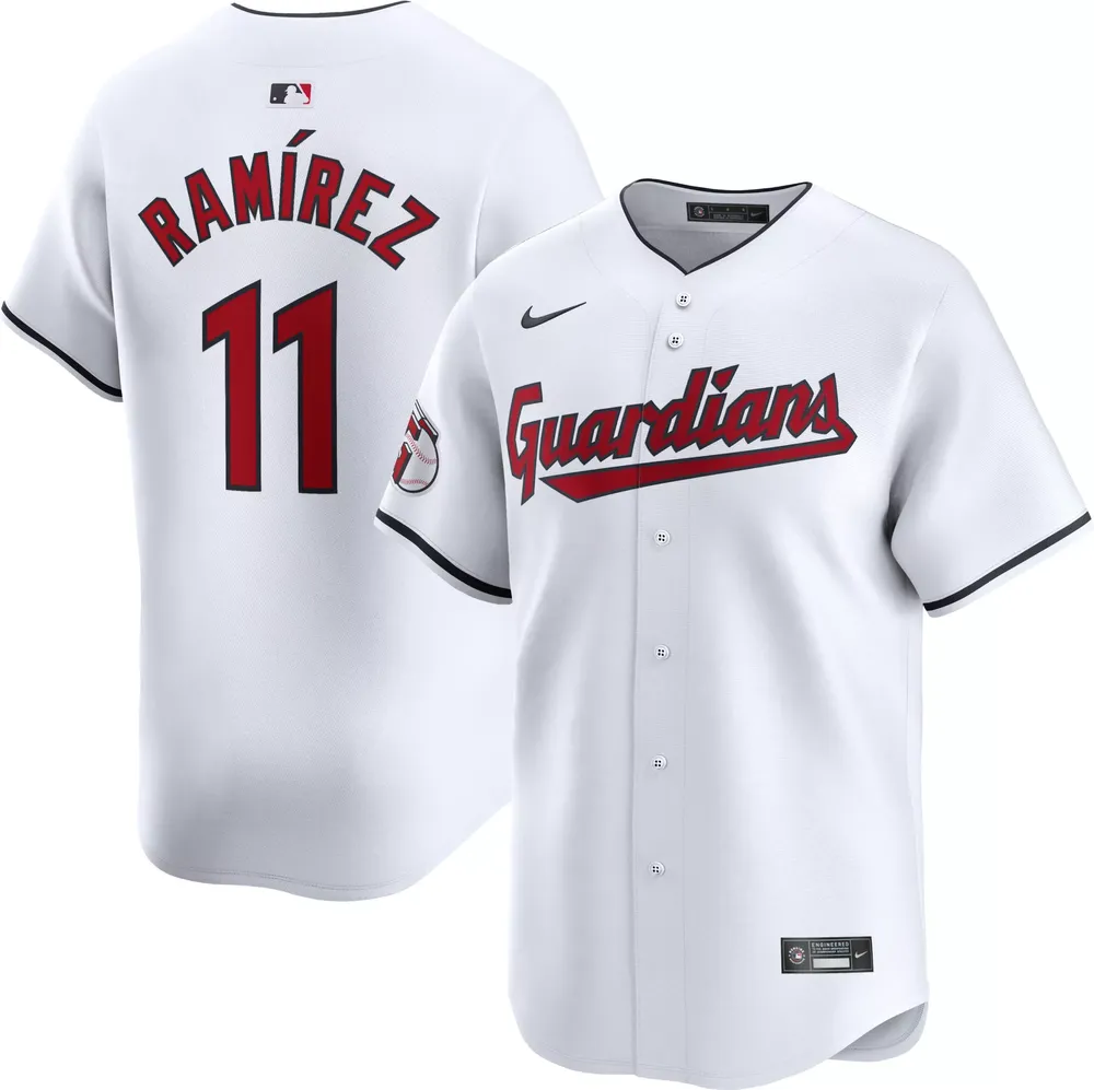 Nike Men's Cleveland Guardians José Ramírez #11 White Limited Vapor Jersey