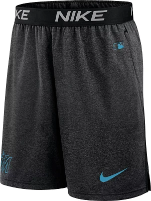 Nike Men's Miami Marlins Black Authentic Collection Knit Shorts