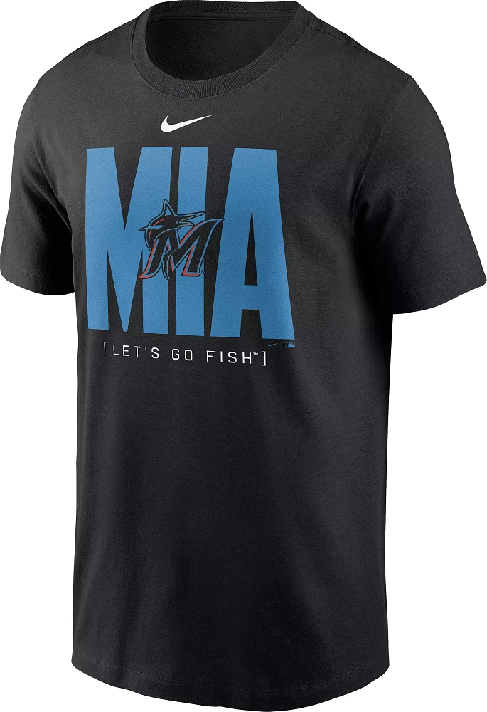 Nike Men's Miami Marlins Black Scoreboard T-Shirt