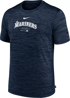 Nike Men's Seattle Mariners Navy Authentic Collection Velocity T-Shirt