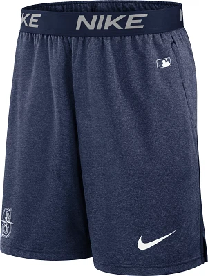 Nike Men's Seattle Mariners Navy Authentic Collection Knit Shorts