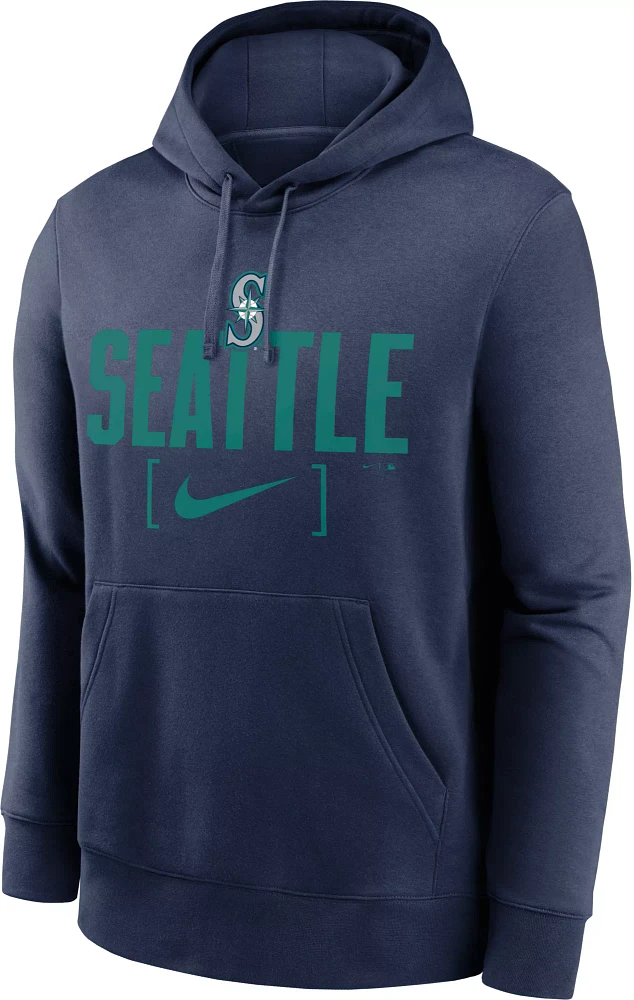 Nike Men's Seattle Mariners Navy Slack Club Fleece Hoodie