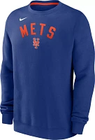 Nike Men's New York Mets Blue Fleece Crew Neck Sweatshirt