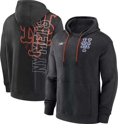 Nike Men's New York Mets Black Cooperstown Logo Pullover Hoodie