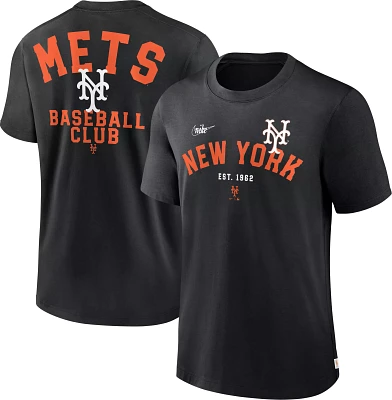 Nike Men's New York Mets Black Cooperstown Rewind T-Shirt