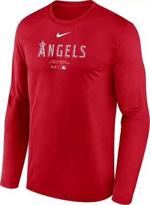 Nike Men's Los Angeles Angels Red Authentic Collection Issue Long Sleeve T-Shirt