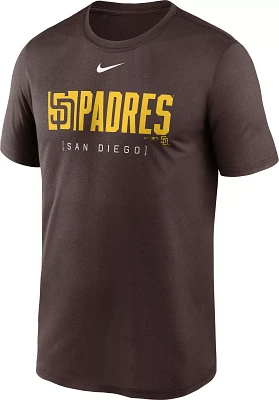 Nike Men's San Diego Padres Brown Knock Legend T-Shirt