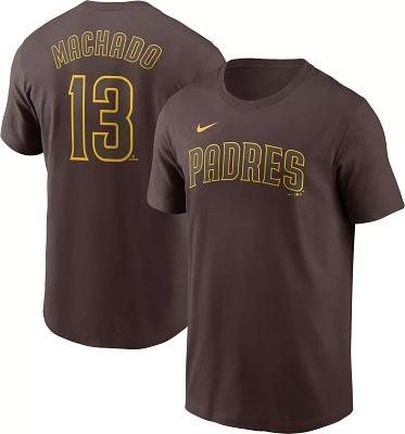 Nike Men's San Diego Padres Manny Machado #13 Brown T-Shirt