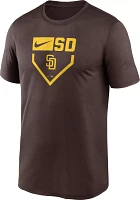 Nike Men's San Diego Padres Brown Plate Legend T-Shirt