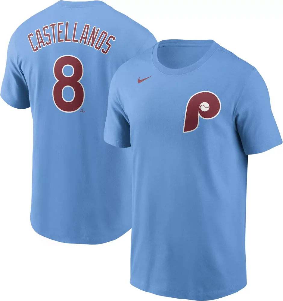 Nike Men's Philadelphia Phillies Nick Castellanos #8 Light Blue T-Shirt