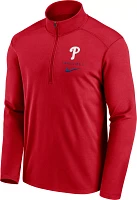 Nike Men's Philadelphia Phillies Red Logo Pacer Quarter-Zip Pullover