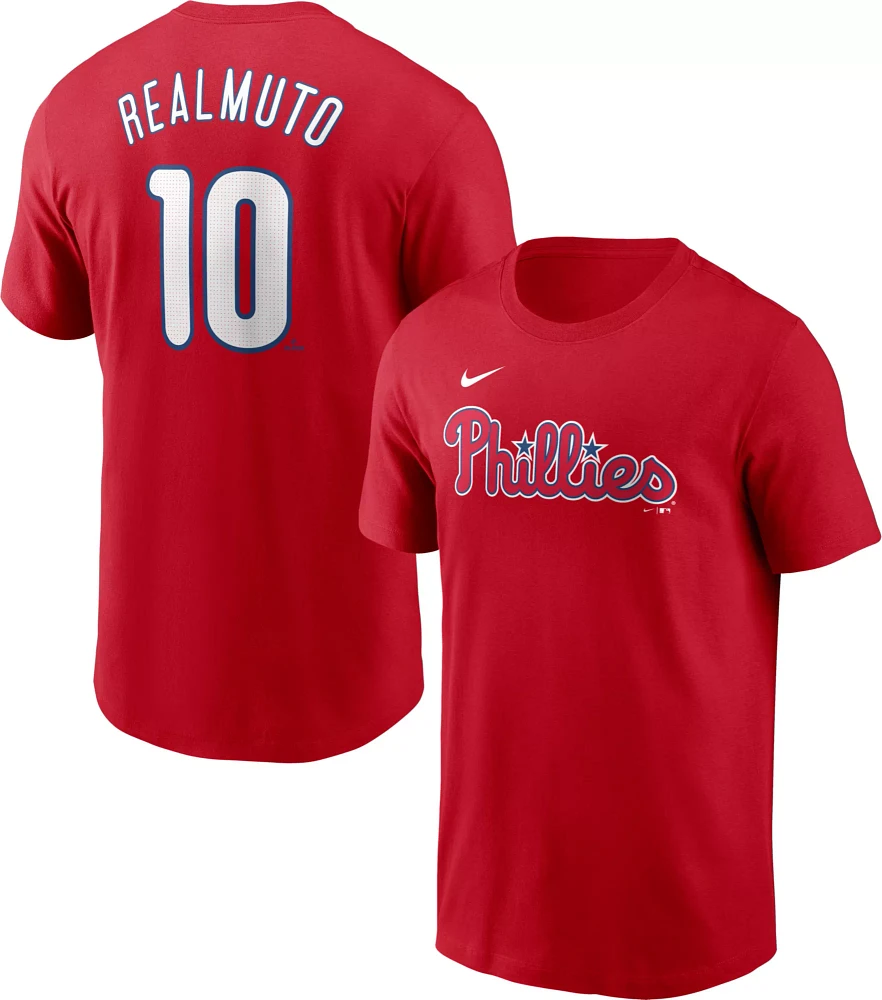 Nike Men's Philadelphia Phillies J. T. Realmuto #10 Red T-Shirt