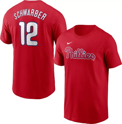 Nike Men's Philadelphia Phillies Kyle Schwarber #12 Red T-Shirt