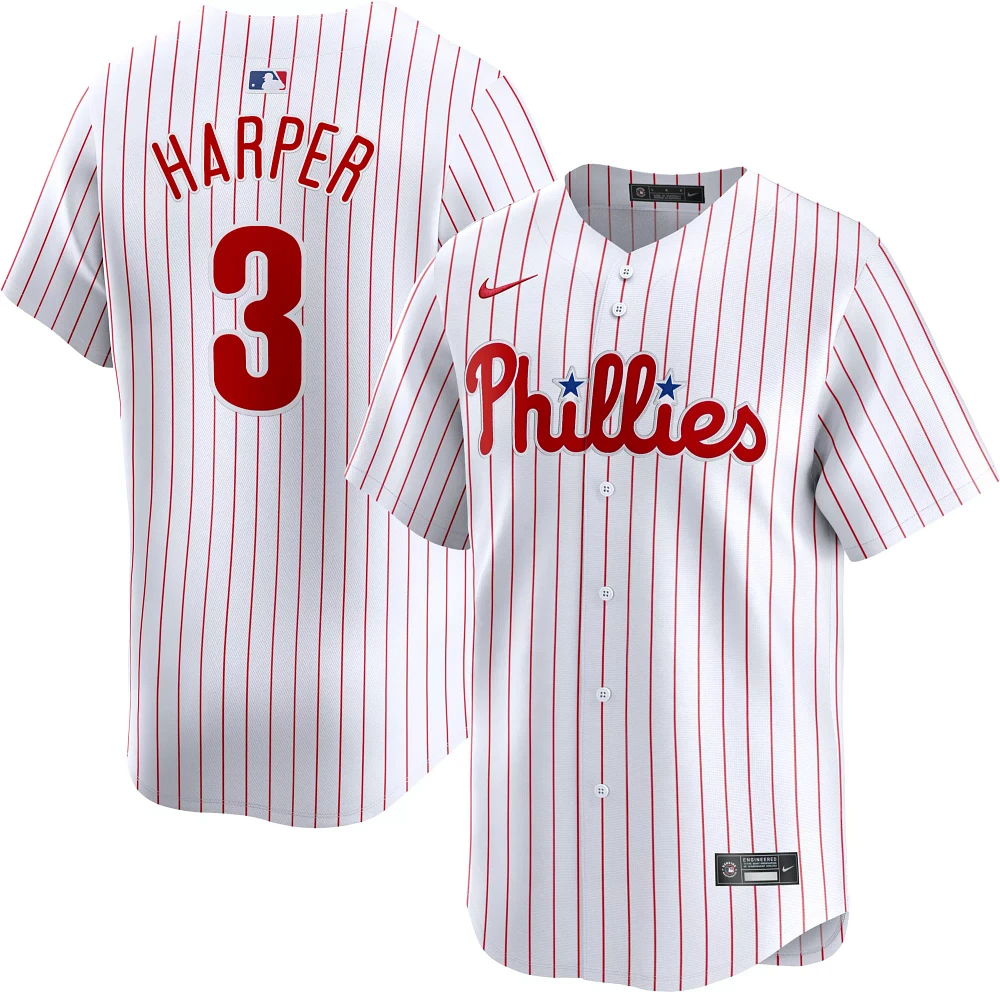 Nike Men's Philadelphia Phillies Bryce Harper #3 White Limited Vapor Jersey