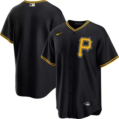 Nike Men's Replica Pittsburgh Pirates Blank Black Cool Base Jersey