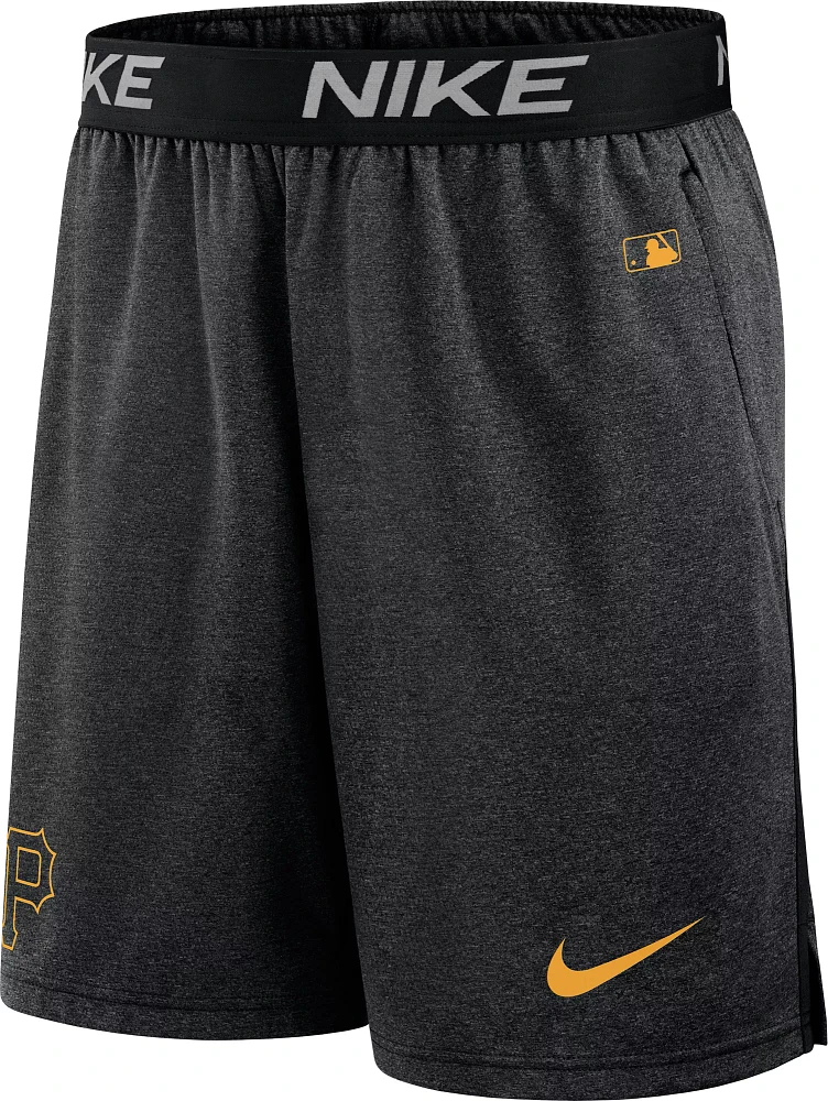 Nike Men's Pittsburgh Pirates Black Authentic Collection Knit Shorts