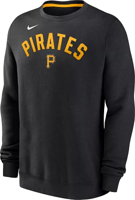 Nike Men's Pittsburgh Pirates Black Fleece Crew Neck Sweatshirt