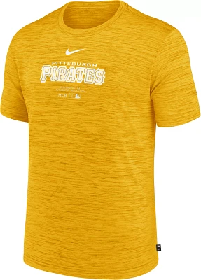 Nike Men's Pittsburgh Pirates Yellow Authentic Collection Velocity T-Shirt