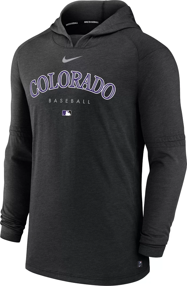 Nike Men's Colorado Rockies Black Authentic Collection Dri-FIT Hoodie