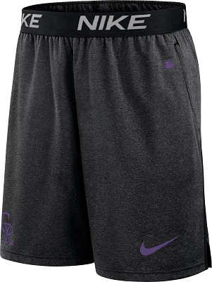 Nike Men's Colorado Rockies Black Authentic Collection Knit Shorts