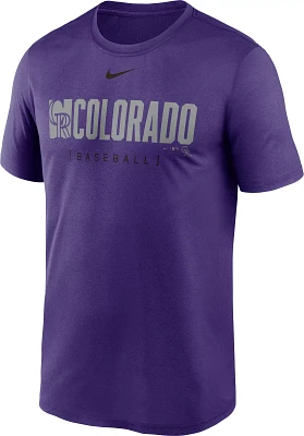 Nike Men's Colorado Rockies Purple Knock Legend T-Shirt