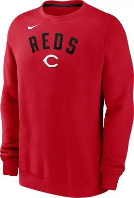 Nike Men's Cincinnati Reds Red Fleece Crew Neck Sweatshirt