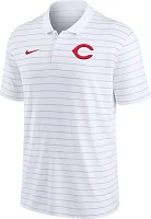 Nike Men's Cincinnati Reds White Authentic Collection  Stripe Polo