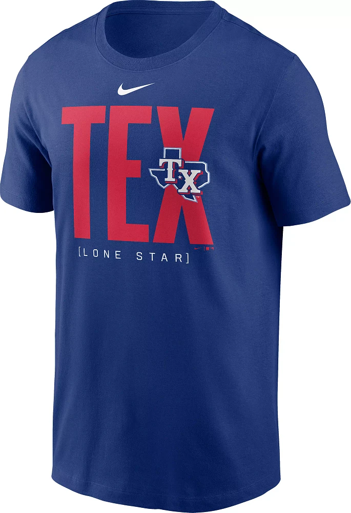 Nike Men's Texas Rangers Blue Scoreboard T-Shirt