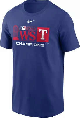 Nike Men's 2023 World Series Champions Texas Rangers Trophy Lockup T-Shirt