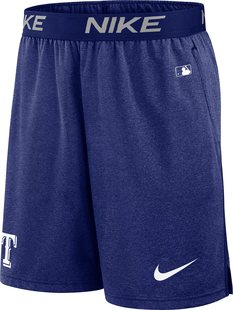 Nike Men's Texas Rangers Blue Authentic Collection Knit Shorts