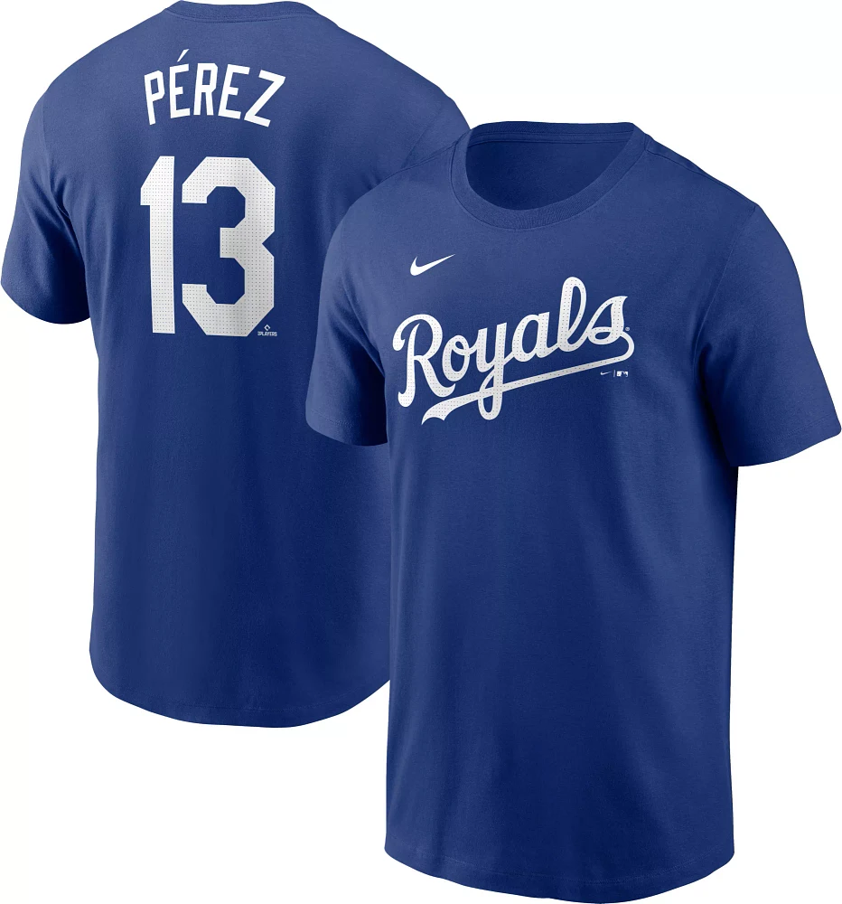 Nike Men's Kansas City Royals Salvador Pérez #13 Blue T-Shirt