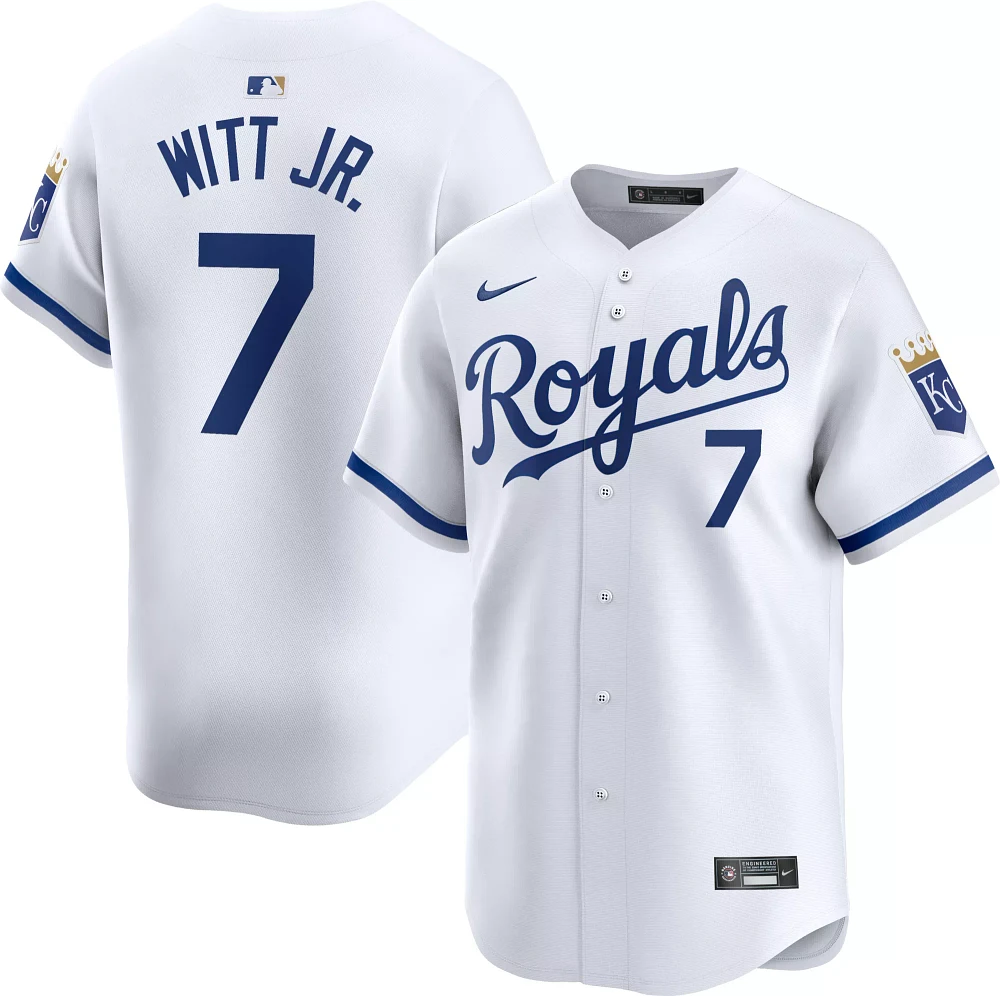 Nike Men's Kansas City Royals Bobby Witt Jr. #7 White Limited Vapor Jersey