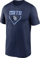 Nike Men's Tampa Bay Rays Navy Plate Legend T-Shirt