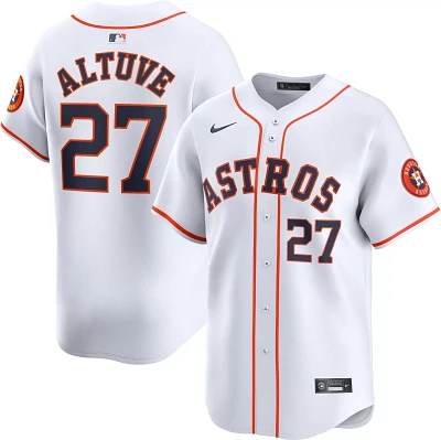 Nike Men's Houston Astros José Altuve #27 White Limited Vapor Jersey